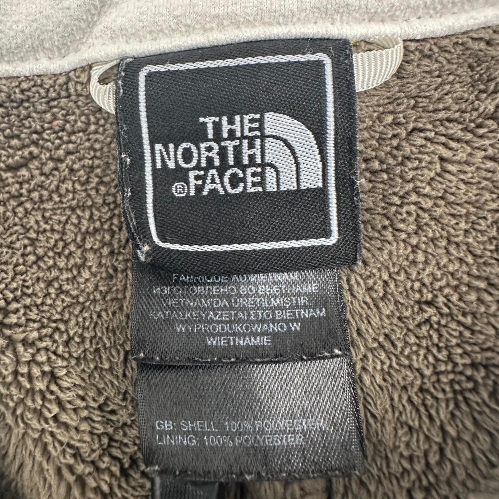 The North Face Womens Small Full Zip Fleece Jacket Green Snap Collar Preppy Coat - Picture 4 of 13